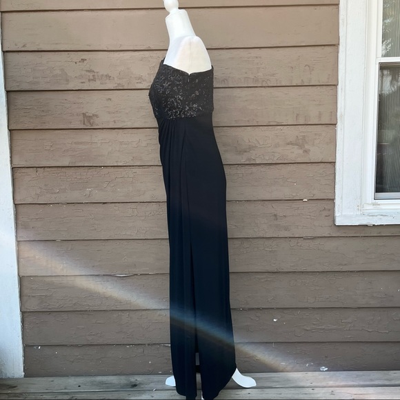 HP! NWT! Ralph Lauren Evening One Shoulder Sequin Bodice Jersey Gown - Picture 7 of 9